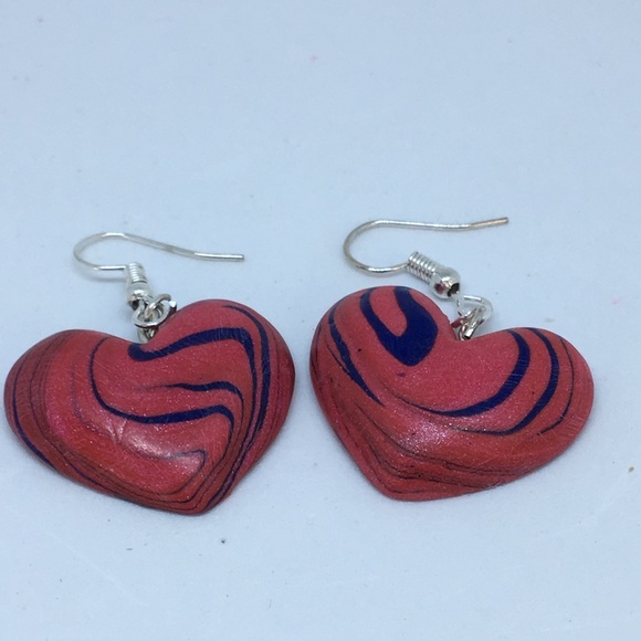 Unique Handmade Polymer Clay Dangle Earrings - Picture 6 of 8